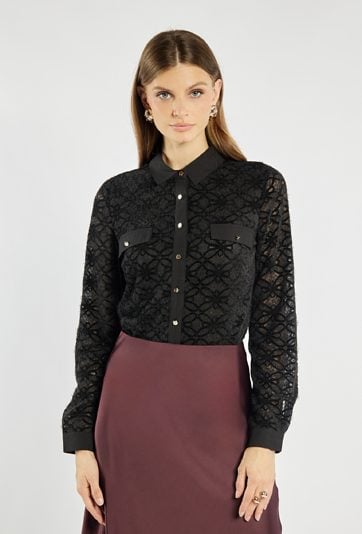 Elegancka koszula z koronki