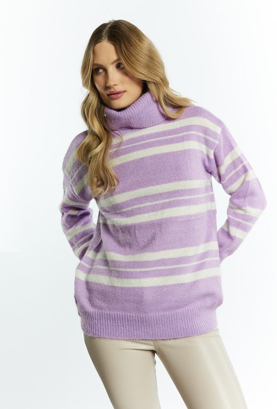 Dłuższy sweter w paski