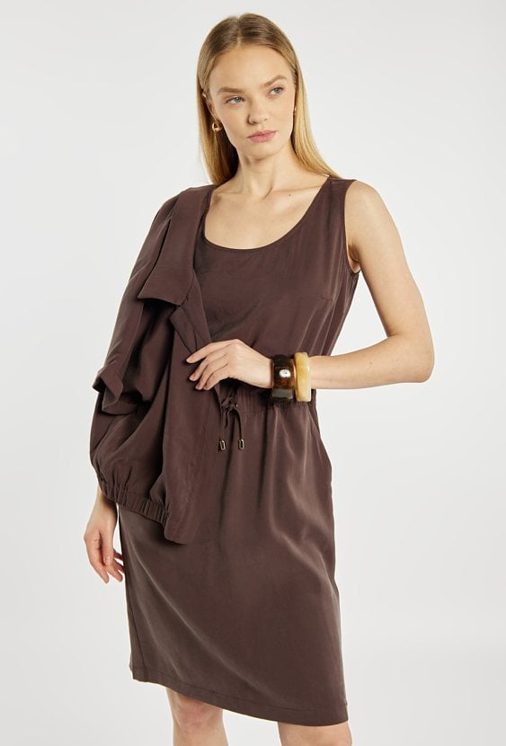 Sukienka midi z narzutką