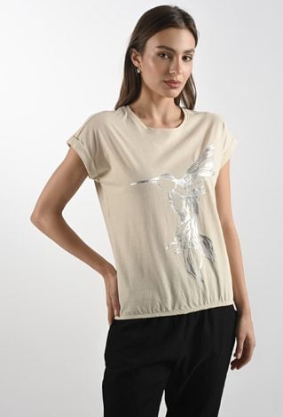 Bawełniany t-shirt z gumką