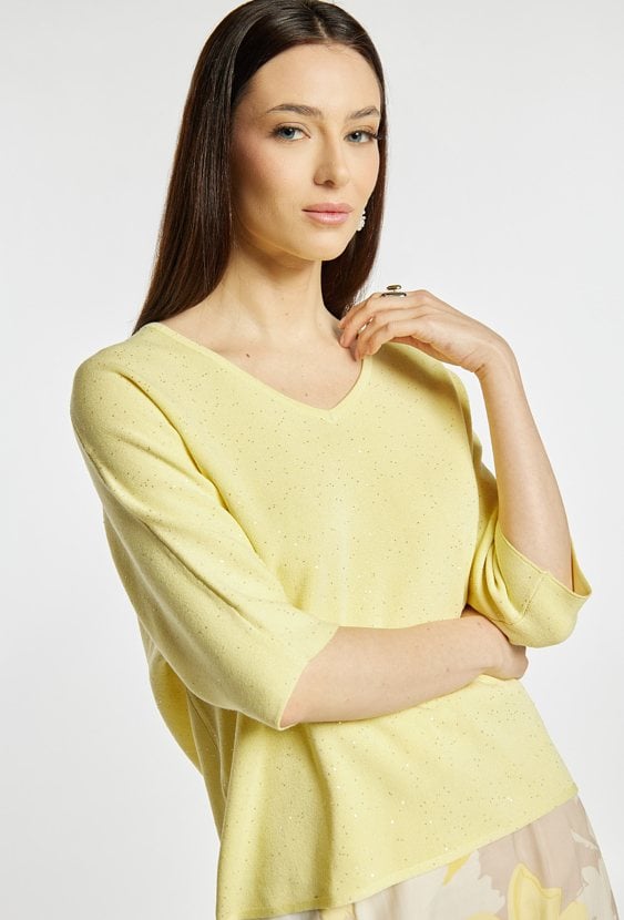 Sweter damski z cekinami