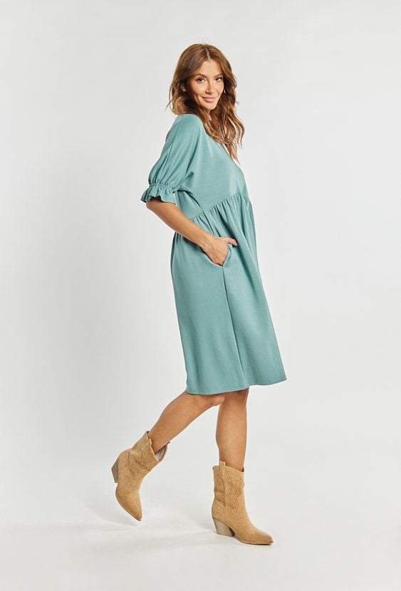 Sukienka damska z falbanką