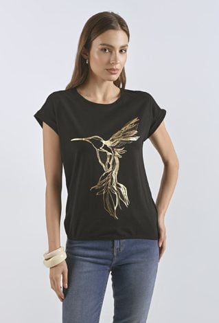 Bawełniany t-shirt z gumką