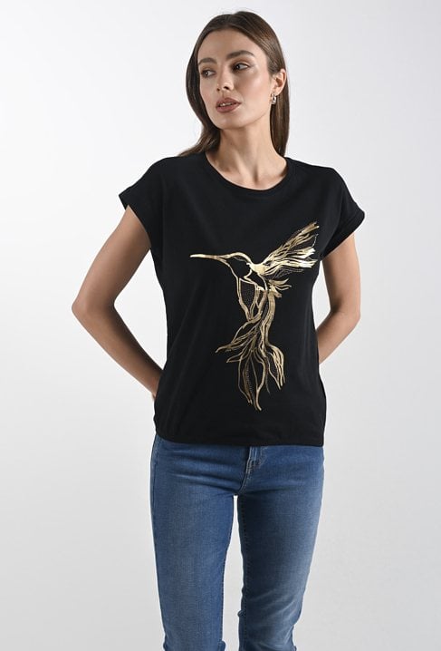 Bawełniany t-shirt z gumką