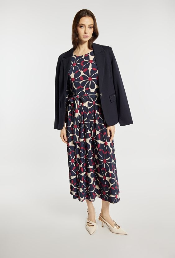 Sukienka midi z wiązaniem