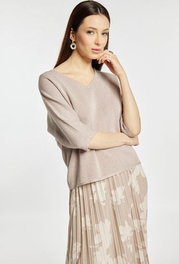 Sweter damski z cekinami