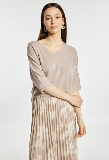 Sweter damski z cekinami