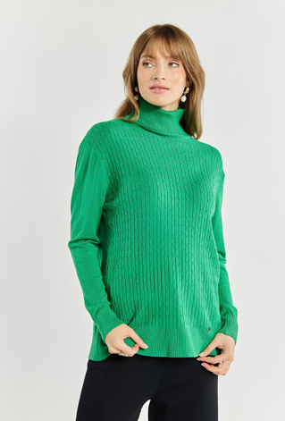 Sweter damski z pionowe prążki