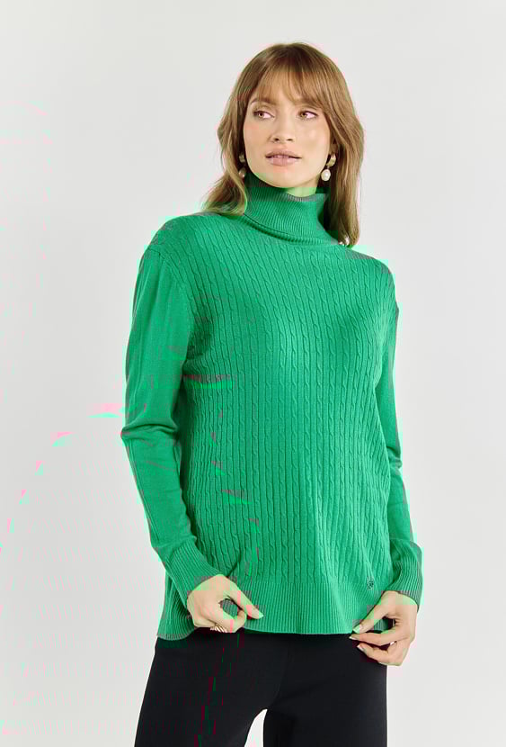 Sweter damski z pionowe prążki