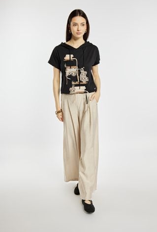 T-shirt z kapturem