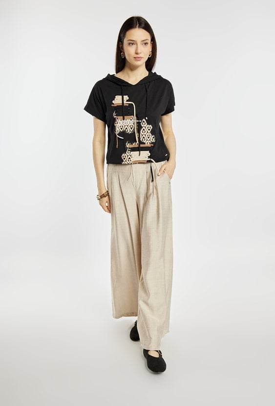 T-shirt z kapturem