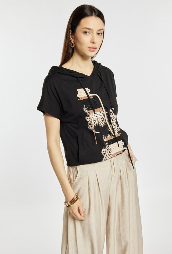 T-shirt z kapturem