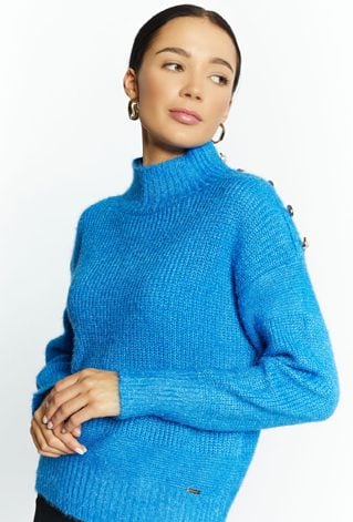 Połyskujący sweter damski