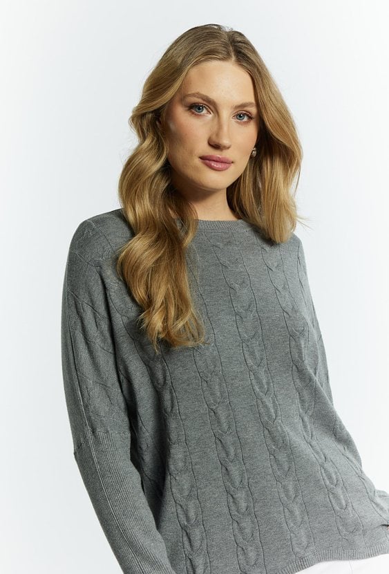 Sweter damski ze splotem