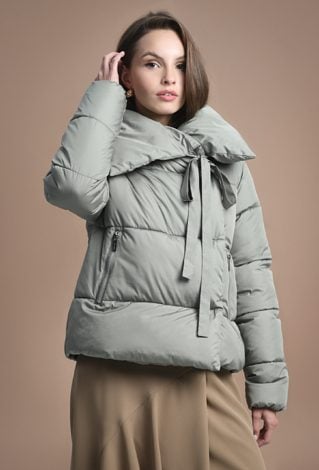 Zielona ocieplana krótka kurta