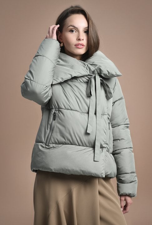 Zielona ocieplana krótka kurta