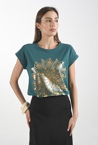 Bawełniany t-shirt z gumką