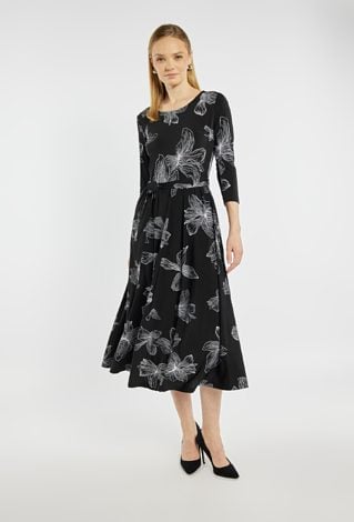 Sukienka midi z wiązaniem