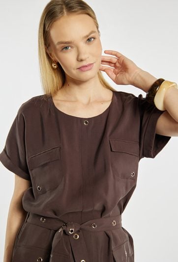 Sukienka mini z wiązaniem