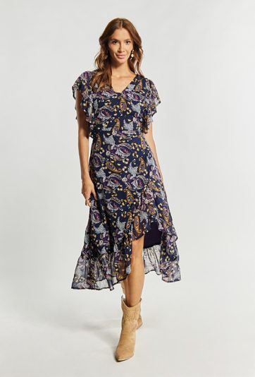 Wzorzysta sukienka damska