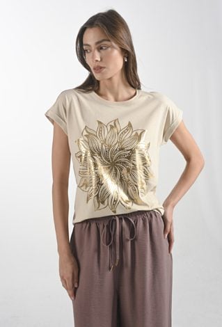 Bawełniany t-shirt z gumką