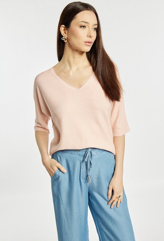 Luźny sweter damski