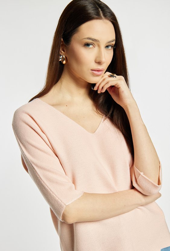 Luźny sweter damski