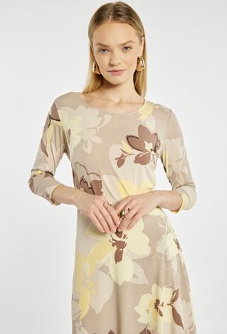 Sukienka midi z wzorem