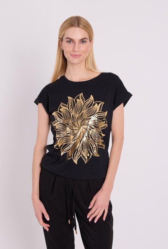 Bawełniany t-shirt z gumką