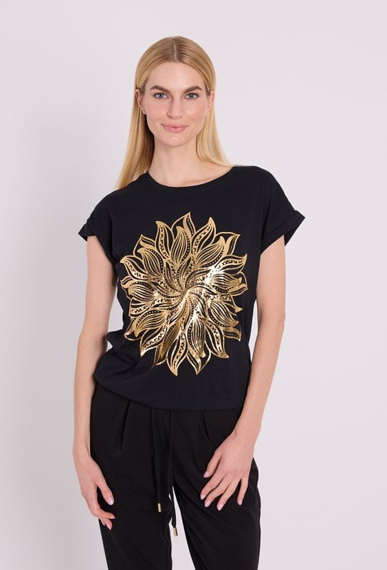 Bawełniany t-shirt z gumką