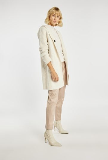 Długi sweter z kapturem