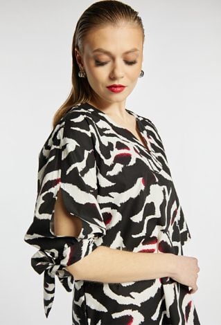 Wzorzysta sukienka z bawełny