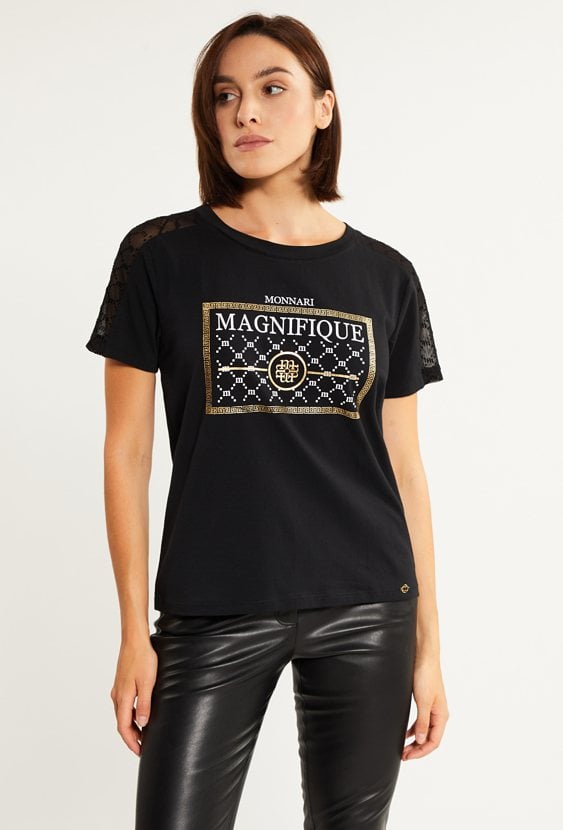 T-shirt z rękawami z siateczki