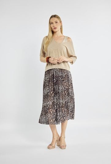 Plisowana sukienka midi