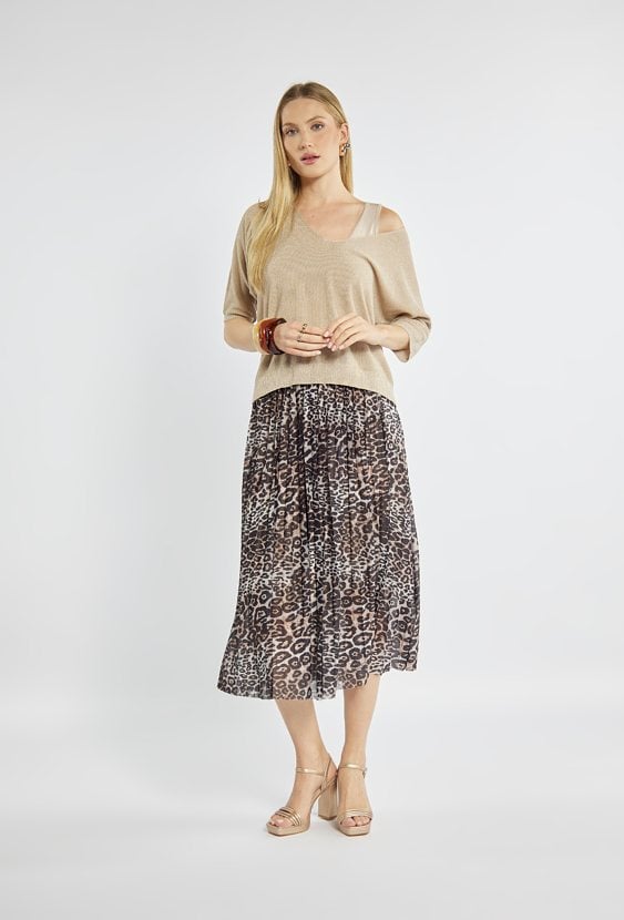 Plisowana sukienka midi