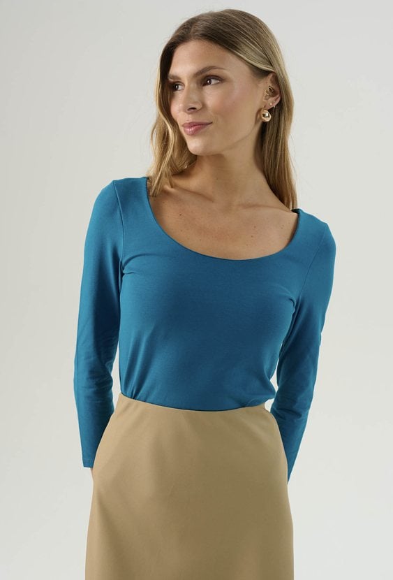 Bawełniana bluzka z rękawem 3/4