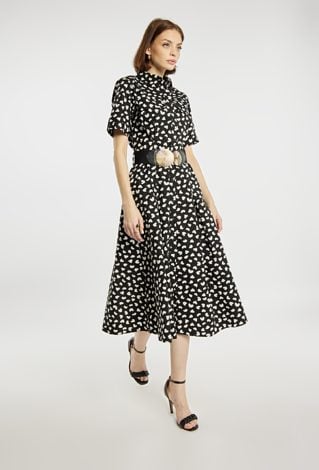 Sukienka damska z kołnierzem