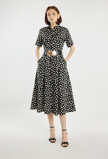 Sukienka damska z kołnierzem