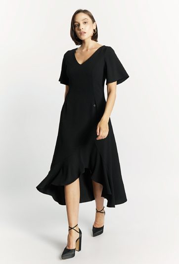 Sukienka damska z falbaną