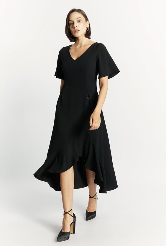 Sukienka damska z falbaną