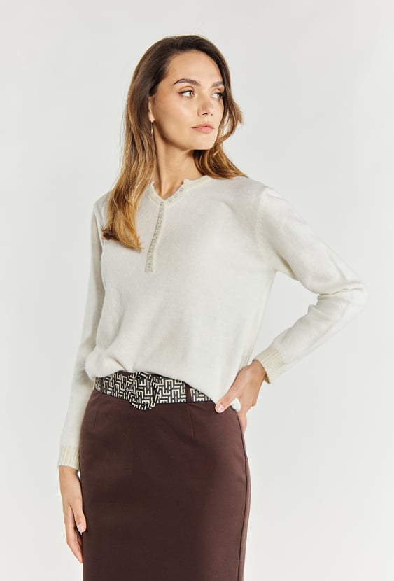 Sweter damski z guzikami