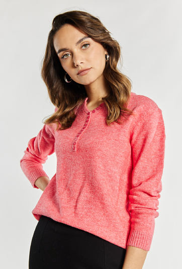 Sweter damski z guzikami