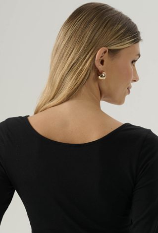 Bawełniana bluzka z rękawem 3/4