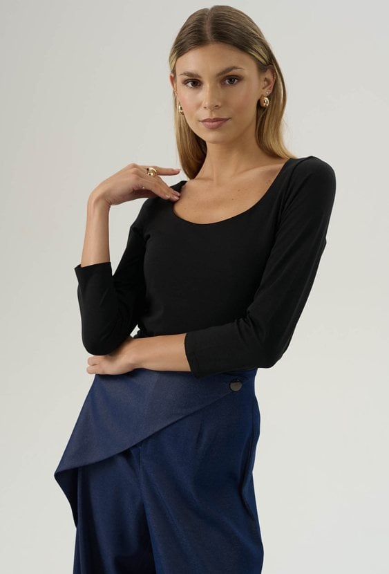 Bawełniana bluzka z rękawem 3/4