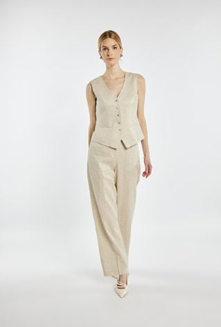 Spodnie z dodatkiem lnu