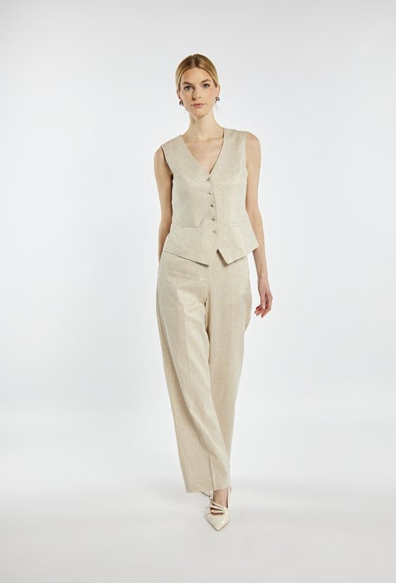 Spodnie z dodatkiem lnu