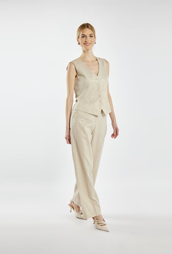 Spodnie z dodatkiem lnu