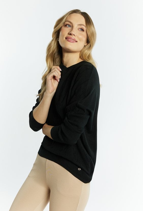 Sweter damski ze splotem