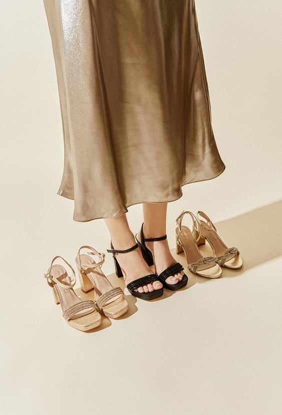 Czarne sandały damskie