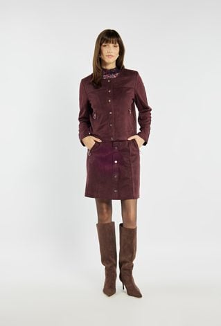 Żakiet z imitacji zamszu